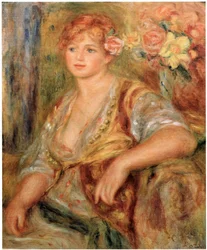 Blonde avec une rose